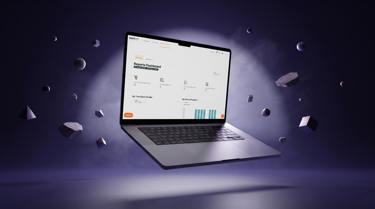 BIG Academy mobile learning screens
