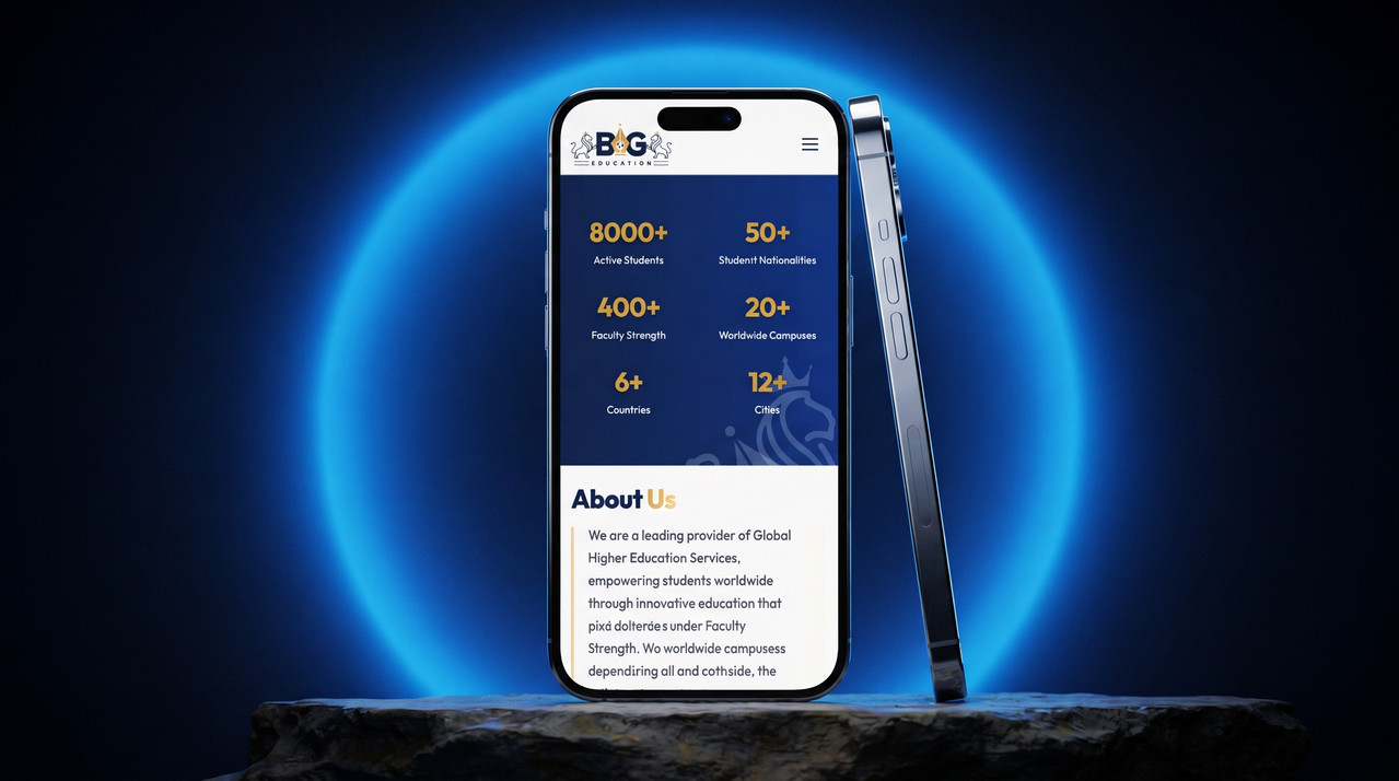 BIG Education website section design